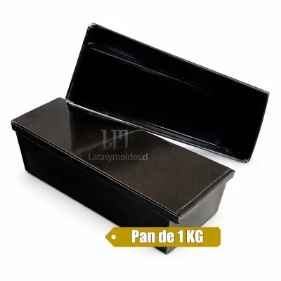 Molde enlozado para pan de molde de 1 kilo con tapa corredera