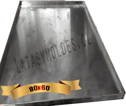 Bandeja para hornos de aluminio lisa de 60x80cm de 1.2mm de espesor
