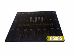 Bandeja de horno enlozada de 65x65cm para pan de completo o hot-dog