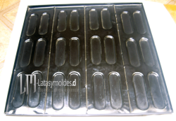 Bandeja de horno enlozada de 65x58cm para pan de completo o hot-dog - Imagen 3