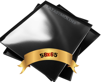 Pack 5 Bandejas Enlozada Lisa 65x58 cm - Imagen 2